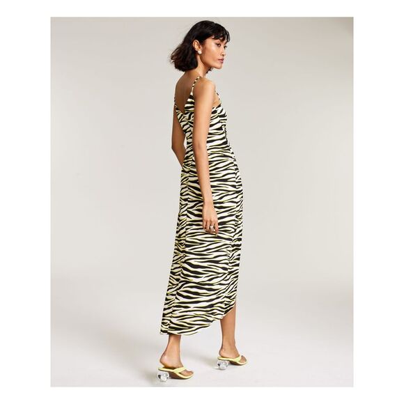 BAR III DRESSES Womens White Twist Front Hem Lined Spaghetti Strap Midi Dress S - Picture 2 of 4